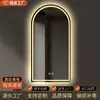 Espejo de baño redondo de alta venta al por mayor, montado en la pared, antivaho, espejo inteligente con pantalla táctil e iluminación LED, ideal para maquillaje