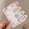 Presilhas de cabelo de desenho animado para meninas, presilhas para franja de bebê, presilhas laterais fofas, grampos de cabelo, acessórios de cabelo