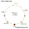 Acero Inoxidable Oval Geométrico Piedra de Cristal Facetada Borde Collar Pulsera Aretes Set Chapado en Oro 18K Joyería Transfronteriza