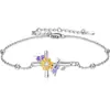 Pulseira Cruz de Fita Amazon, Design Exclusivo, Luxo Leve, Sensação de Alto Padrão, Joia Ajustável, Presente de Feriado para Meninas