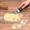 Raspador con mango de plástico de fábrica, espátula de acero inoxidable para pasteles, herramienta para hornear, espátula curva, suministros para herramientas para hornear pasteles