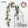 Enredadera de rosas artificiales, guirnalda de rosas falsas, decoración para envolver alrededor de tuberías de aire acondicionado, cubrir puertas y paredes, y crear arreglos florales