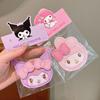 Lindas Pegatinas de Flequillo de Dibujos Animados para Niños Pegatinas Mágicas Bordadas Sanrio Herramienta para Ordenar el Cabello de Niñas Postes para el Cabello