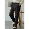 Calça Casual Reta Semi-Elástica com Caimento Italiano Estilo Old Money para Homens Outono 2025 Leve Business Calça Social Sem Pressão Crocante