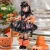 Disfraz Cos de Halloween para Niñas Vestido Abullonado 2025 Nueva Falda Niña Pequeña Calabaza Lolita Vestido de Princesa