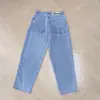 Pantalones Vaqueros Casuales Rectos Holgados Baggy Street Skateboard Dime Lavados para Hombre