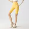 Shorts de Yoga Sem Costura de Cintura Alta para Mulheres, Versão Premium Atualizada, Que Não Enrola, Que Não Aperta, Antiderrapante Shark Pants, Barbie Pants