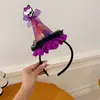 Sombreros de Halloween transfronterizos: Diadema de felpa de fantasma de calabaza, diseño versátil de nicho, disfraz de cosplay, accesorio para el cabello peculiar para mujeres