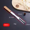 Pala de cocina con mango de madera pala para freír pala de acero inoxidable pala para teppanyaki pala para cocinar herramienta para bistec y barbacoa fábrica en stock