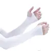 Mangas de protección solar de seda de hielo de verano para ciclismo al aire libre, mangas de hielo con protección UV, delgadas de seda de hielo, moda para hombres y mujeres, mangas de hielo al por mayor