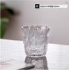 Taza de té de vidrio grueso para el hogar, vaso de whisky de aspecto alto, vaso de cerveza con patrón de glaciar, taza para bebidas de jugo