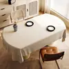 Venta al por mayor del fabricante: Mantel Estilo Wabi-Sabi, Impermeable al Aceite, Resistente al Calor, Lavable, Ambiente de Lujo Sencillo, Mantel Rectangular de PVC para Mesa de Café