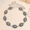 Joyería Transfronteriza Europea y Americana Estilo Bohemio Europeo y Americano Cadena de Cintura de Turquesa Accesorios para Mujer Versátil Cintura Cadena Metálica Retro