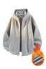 Sudadera cárdigan para hombre estilo 2026, chaqueta con capucha versátil de corte holgado para primavera y otoño, marca de tendencia americana, top de color liso con patchwork