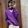 Suéter Bordô Preguiçoso para Mulheres 2025 Novo Estilo de Inverno, Suéter Base Deslumbrantemente Bonito, Blusa de Tricô com Gola V