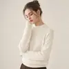 Suéter de malha de lã grossa sem costura com gola alta, simples, manga raglan, caimento solto, adequado para o trabalho ou uso casual, estilo pullover