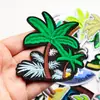 Serie Árbol de Coco Planta Verde Pegatinas de Tela Bordada Nuevo Bordado por Computadora Transfronterizo Pegatinas Termofusibles Pegatinas para Planchar Parches para Ropa