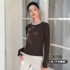 Nuevas Camisetas Deportivas de Jijia Ropa de Yoga de Manga Larga para Mujer Elástica Ajustada Ropa para Fitness Entrenamiento Running