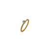 Anillo de Diamante de Seis Garras de Acero de Titanio para Mujer Sin Color Simple Lujo Ligero Anillo de Compromiso de Diamante Desnudo Anillo para Dedo Índice y Dedo Meñique con Personalidad Extremadamente Fina