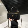 Bolsa Nova Transfronteiriça Feminina Primavera 2025 Rombos Tendência Bolsa de Balde com Corrente Bolsa Transversal Mini Mãe e Filho Bolsa de Cosméticos