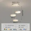 Lustre de Restaurante Simples Moderno Criativo Estilo Creme Redondo Três Cabeças Estilo Wabi-Sabi Mesa de Jantar Bar Luminária Minimalista Luminária de Sala de Jantar