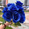 Simulação de 9 rosas amante da fábrica rosa redonda do casamento auditório parede de flores de decoração de casa macia flores falsas atacado