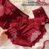 Pantis Rojos Mujer Año de Nacimiento Cintura Baja Francés Lujo Ligero Encaje Deseo Puro Algodón Puro Entrepierna Dama Boda Auspicioso Triángulo Panties Delgados