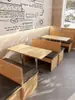 Silla de Mesa Oceánica Estilo Retro Cafetería Tienda de Té con Leche Silla Tienda de Agua de Azúcar Sushi Panadería Cabina de Pared Sofá