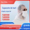 Touca Descartável Espacial para Kart Racing Headgear Três Peças Proteção contra Poeira Alimentícia Anti-cabelo Respirável Touca de Pirata