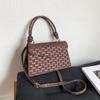 Bolsa Nova de Design Coreano 2025, Bolsa Transversal Quadrada Pequena Retro Fashion e Texturizada, Bolsa de Ombro Simples e Estilosa Tendência para Meninas