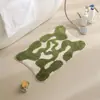 Alfombra de Piso Imitación Cachemir Estilo Retro Europeo, Alfombrilla Suave para Baño y WC, Alfombrilla Absorbente para Puerta de Entrada y Ducha