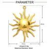 Exagerado Lazo Europeo y Americano Sol Joyería de Acero Inoxidable Accesorios para Mujer Copo de Nieve Grande Árbol de la Vida Colgante de Collar de Acero de Titanio
