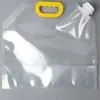 Bolsa Transparente Auto-soportante con Boquilla Spot 5L de Agua Mineral Almacenamiento de Cerveza a Granel Bolsa con Boquilla Diámetro Grande de 33mm