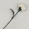 Flor de Cravos Artificial de Tricô Crochê à Mão Flor de Cravos Tecida Ornamento Decorativo Presente Flor Pronta