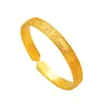 Pulseira Antiga Vietnamita de Ouro de Areia com Abertura Tendência Nacional Flor de Pessegueiro Relevada Flores Ricas Pulseira Versátil Loja de Ouro Joia do Mesmo Estilo