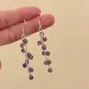 Pendientes de Borla con Gota de Diamante Brillante Verde Retro "Montaña Verde de Primavera", Modernos, de Alta Gama, Lujo Ligero, Versátiles