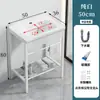 Lavabo de pie para balcón Fregadero de cerámica integrado para baño Lavabo simple de pie Impermeable Tamaño pequeño