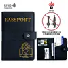 Viagem Internacional Porta-Passaporte de Couro PU Capa Protetora Anti-Roubo RFID Armazenamento de Documentos Porta-Cartão Bolsa para Passaporte Atacado