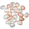 Colgante de Jade Flor Natural Flotante Hoja de Ginkgo 13x18mm Accesorios para Pulsera, Collar, Aretes DIY