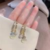 Pendientes de perlas de ginkgo de estilo nuevo de Super Fairy para mujer, de nicho de celebridades de Internet, ligeros, de lujo, de alta gama, con hebilla de oreja de Joker, al por mayor