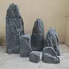 Patio plástico reforzado con fibra de vidrio gris simulación de piedra interior decoración suave rocalla tridimensional adornos de piedra micro paisaje