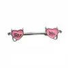 Anillos para Pezón Europeos y Americanos Transfronterizos de Acero Inoxidable 316L con Diseño de Goteo de Aceite, Barras Rectas con Forma de Corazón y Mariposa para Piercing Corporal