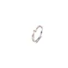Anillo Doble Hexin Mobius Popular en Douyin para Pareja Nudo Doble Anillo de Plata Esterlina para Hombres y Mujeres, un Par de Anillos Rodeados Incrustados de Diamantes