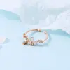 Anillo Ajustable de Flores Estilo Chica Dulce, Simple y Fresco, Anillo de Dedo Índice de Moda y Único Estilo Hada para Mujeres