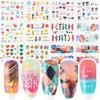 Fonte transfronteiriça adesivos de nail art na Net Red Butterfly personagens de desenhos animados marca d'água quente adesivos de unha unha