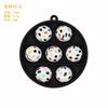 Cuentas de Silicona Pulsera de Transferencia de Agua Colorida Cuentas Redondas Perforadas Cuentas Sueltas Mordedor de Grado Alimenticio 15mm Accesorios para Bricolaje Cuentas para Orejas