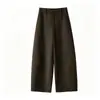 Pantalones cropped curvos de moda versátiles hechos a medida para mujer, nuevo estilo otoño 2026, de cintura alta, adelgazantes, de pierna recta, aptos para petite, de pierna ancha