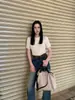 Suéter para Mujer Neihe Estilo Old Money Tejido de Punto Trenzado Cuello Polo Manga Corta Modelo Nuevo Otoño 2026 260215