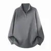 Outono Inverno 2026 Novo Suéter Masculino Retrô Estilo Americano Meio Zíper Tricô Camada Base Casual Simples Suéter de Lã