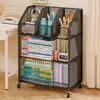 Estante de Almacenamiento para Mochilas Carrito Móvil para Snacks Estante de Almacenamiento para Libros Gadget para Mesa de Sala de Estar en Casa Gabinete con Ruedas Deslizantes